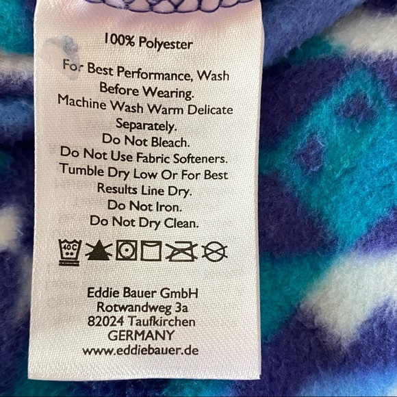 Eddie Bauer Fair Isle 1/2 Zip Pullover Fleece Sz S w MEASUREMENTS - Picture 9 of 12